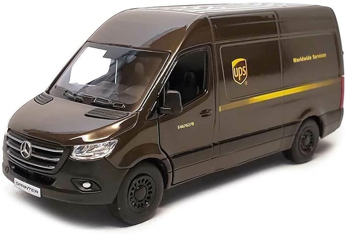 5" Diecast Pull Back UPS Delivery Van