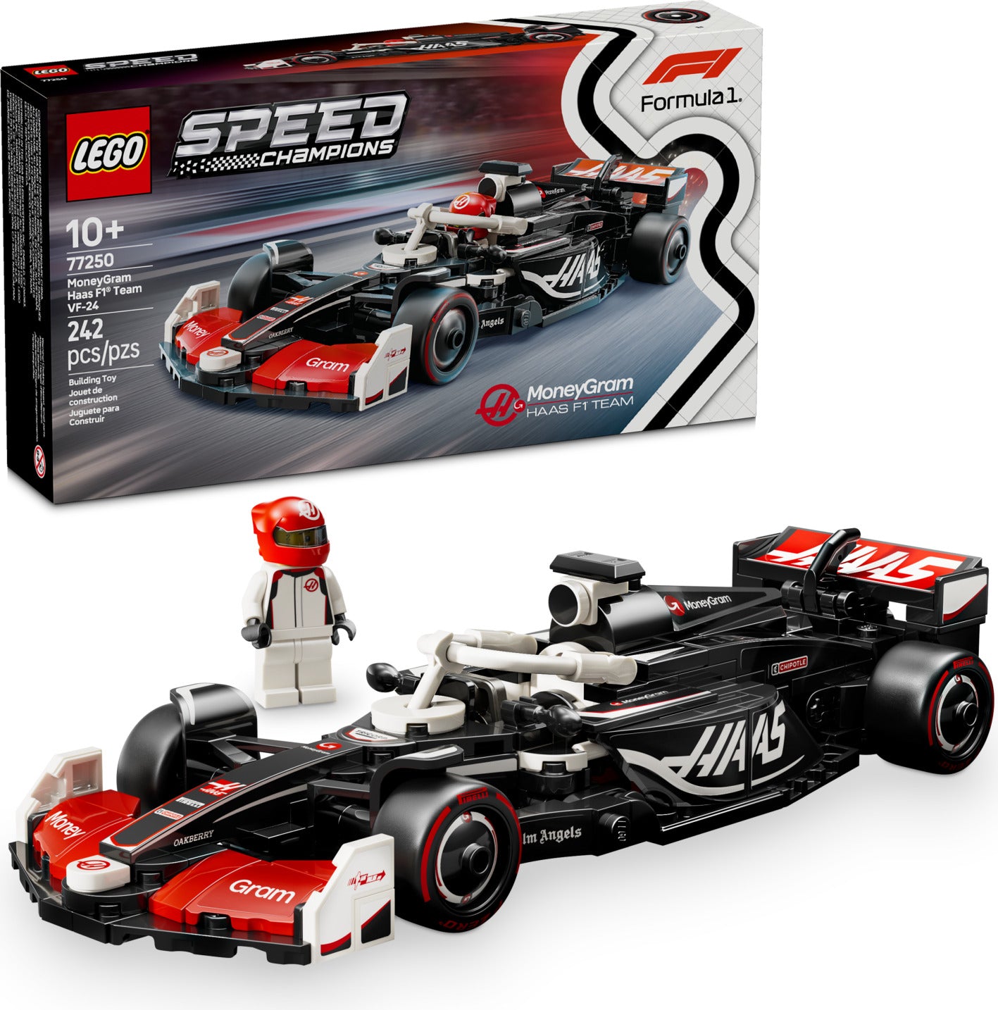 LEGO Speed Champions: MoneyGram Haas F1® Team VF-24 Race Car – The