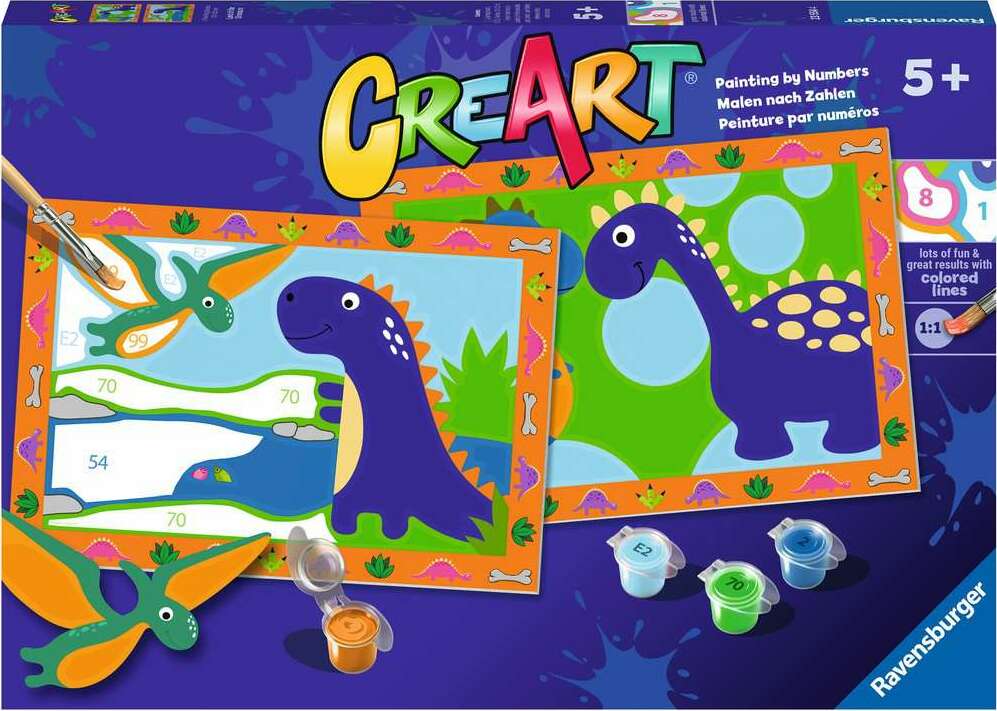 CreArt Jr: Paint-By-Number -  Land of the Dinosaurs (2 images)