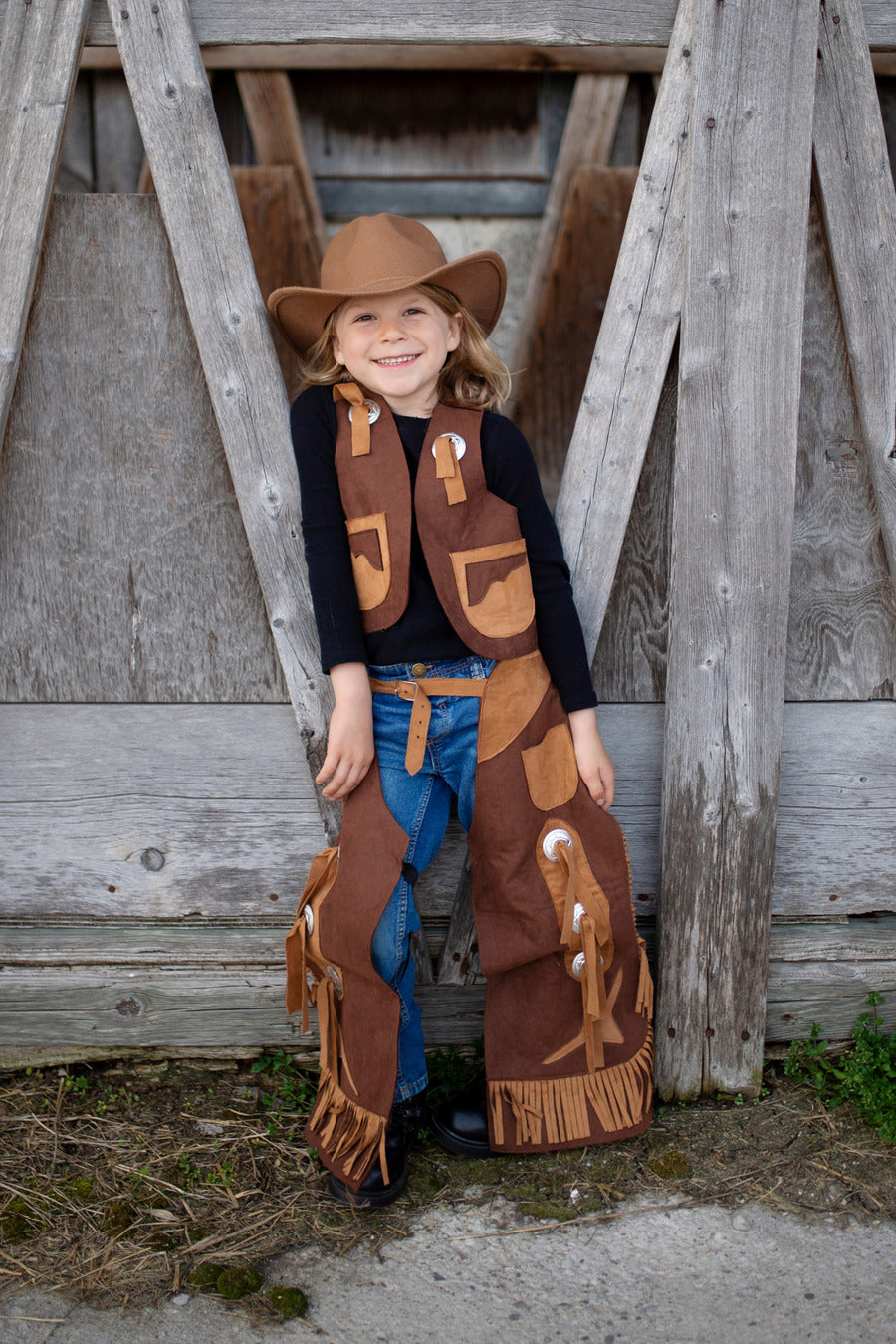 Cowboy Vest and Chaps (Size 7-8) – The Toy Maven