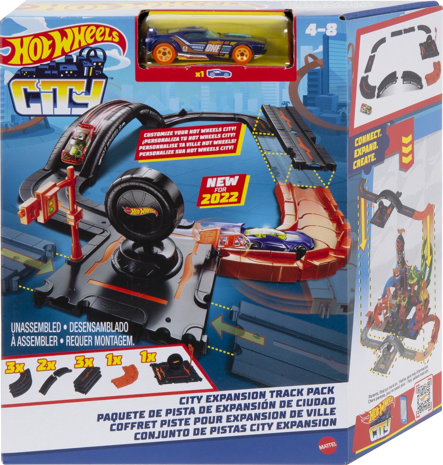 HOT WHEELS TRACK BUILDER Unlimited Coffret Piste Pliable avec