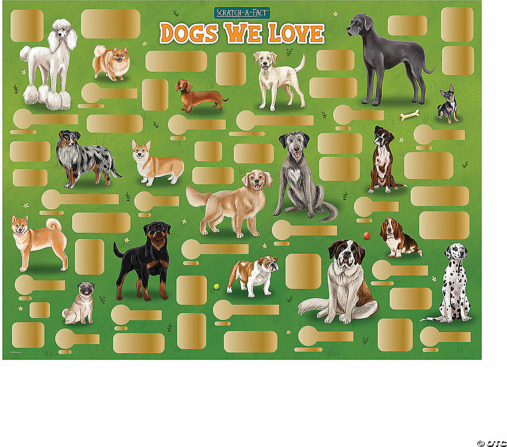 Scratch-a-Fact Poster: Dogs We Love