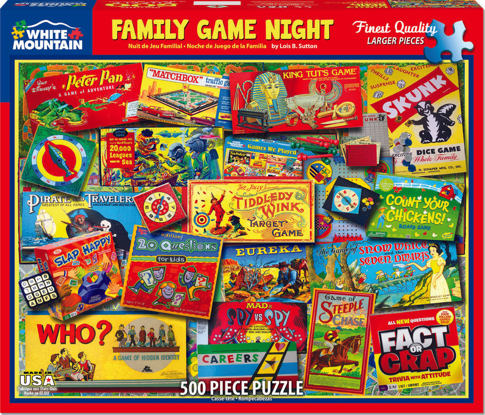 Family Game Night - 500 Piece - White Mountain Puzzles