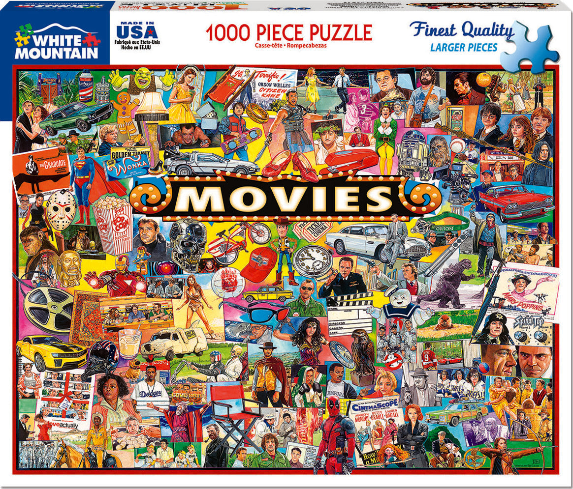 White Mountain Puzzles „Konzertkarten“ - 1000 Teile Puzzle Mit Musik-Legenden