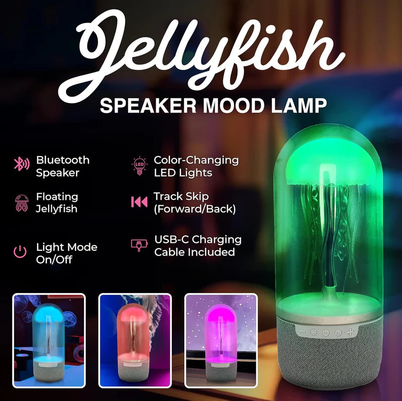 Jellyfish Lamp with Bluetooth Speaker