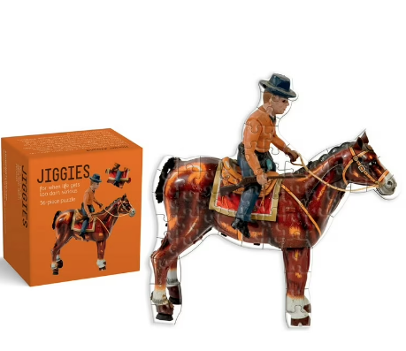 Horsin' Around Cowboy-Shaped Jiggie Puzzle 56 Piece