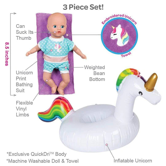 Splashtime Baby Tot Magical Unicorn  8.5"