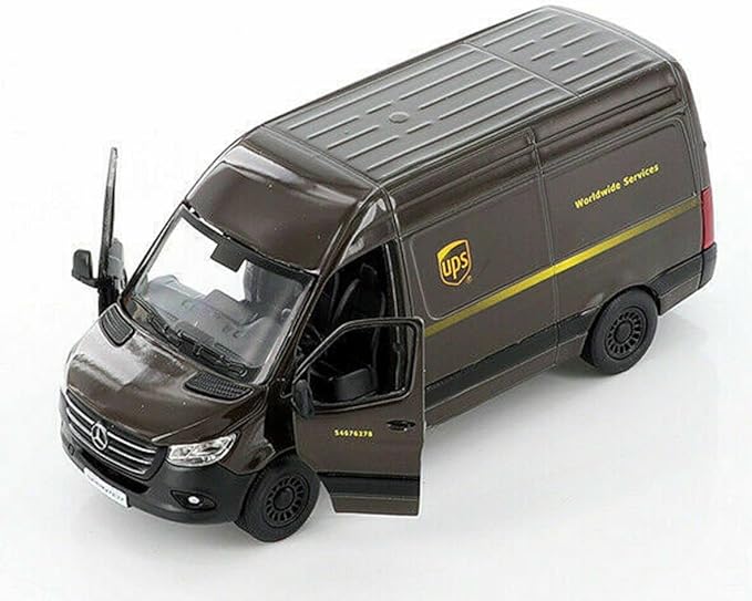 5" Diecast Pull Back UPS Delivery Van