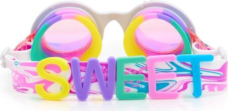 Rainbow Ribbons Bright Stripes Kids' Swim Goggles