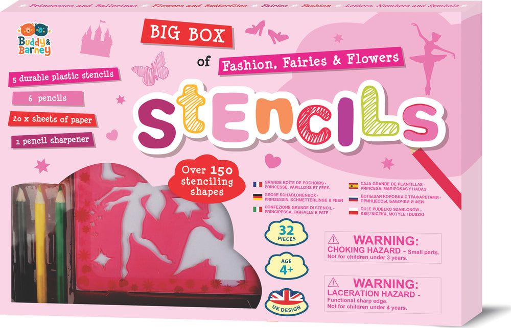 Big Box of Fashion and Fairy tale Stencils