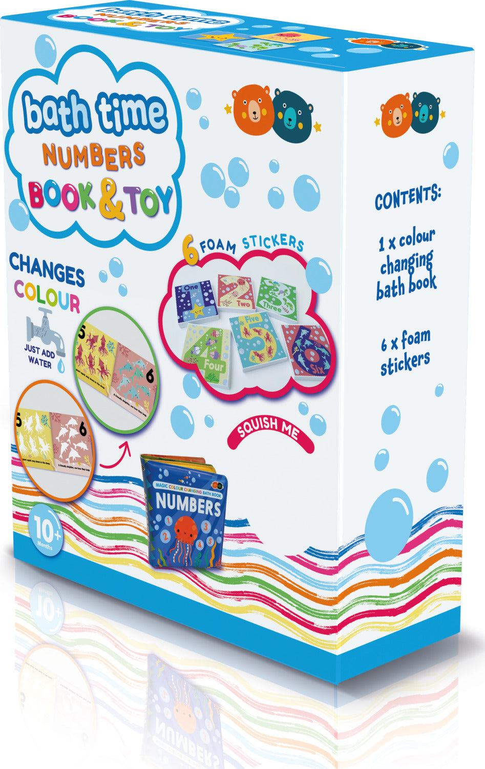 Magic Color Changing Bath Book and Sticker – Shapes and Colors