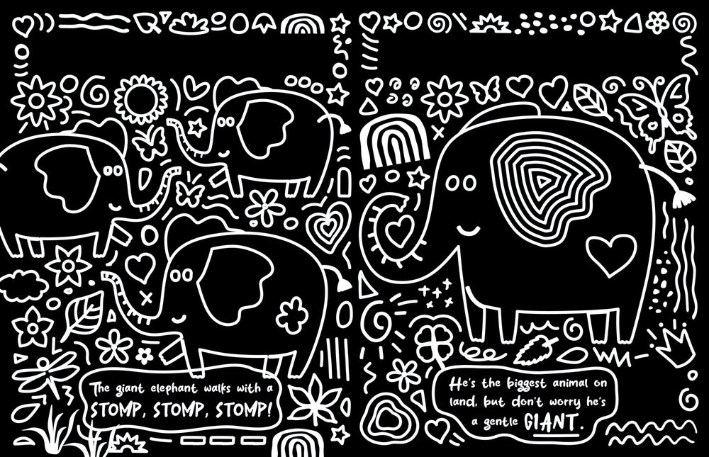 Neon Doodles Book - Wild Animals