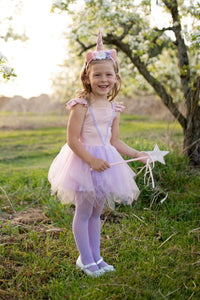 Pink Shimmer Unicorn Dress & Headband (Size 5-6)