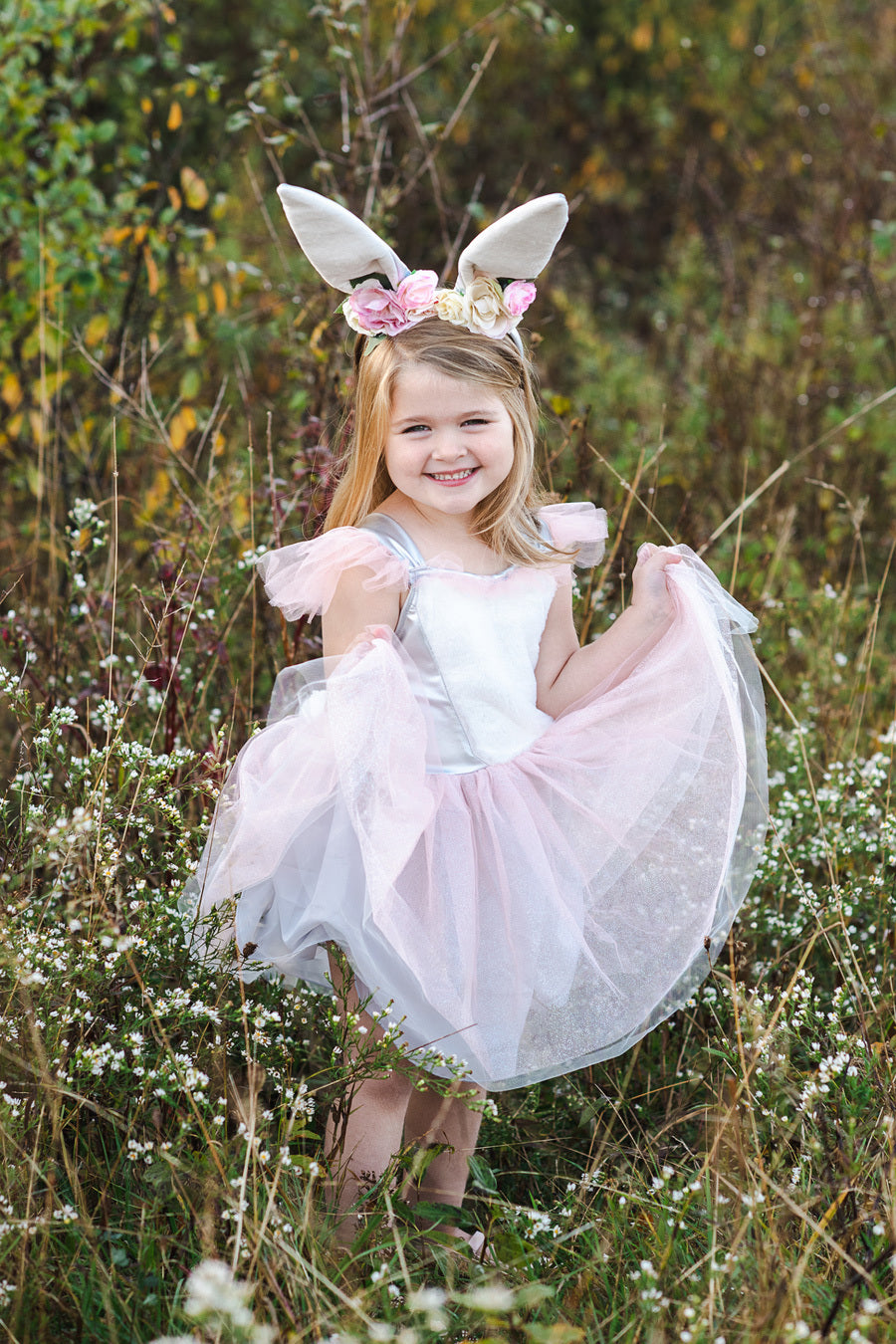 Woodland Bunny Dress & Headpiece (size 3-4)