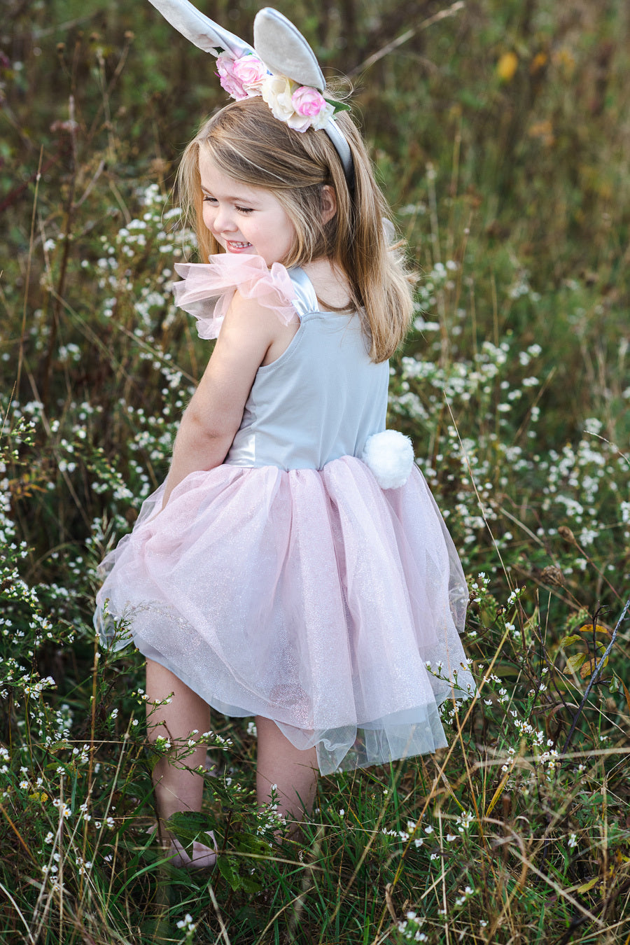 Woodland Bunny Dress & Headpiece (size 3-4)