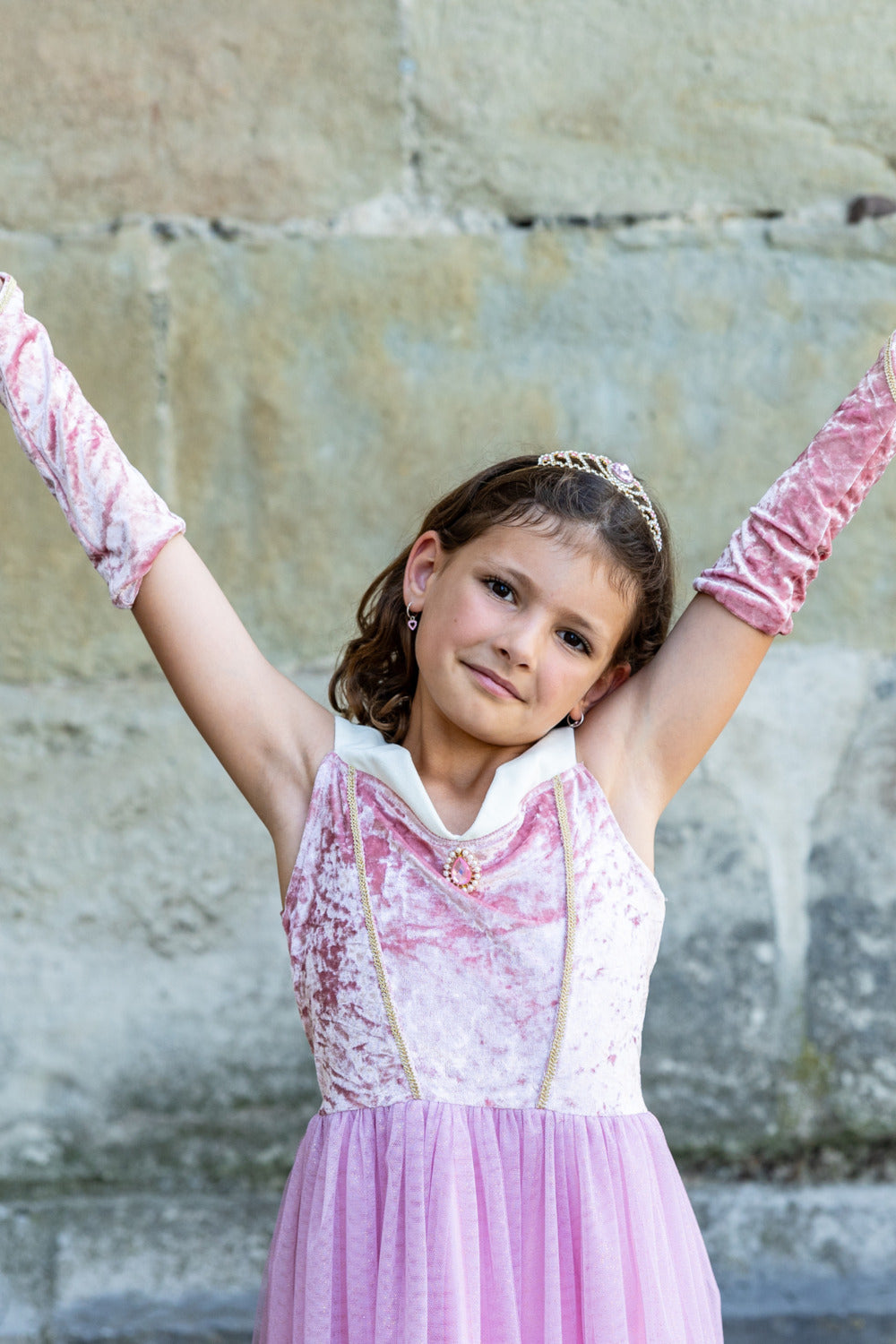 Velvety Soft Sleeping Sweetheart Princess Gown with Arm Warmers (Size 3-4)