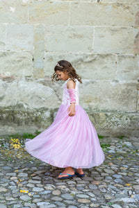 Velvety Soft Sleeping Sweetheart Princess Gown with Arm Warmers (Size 3-4)