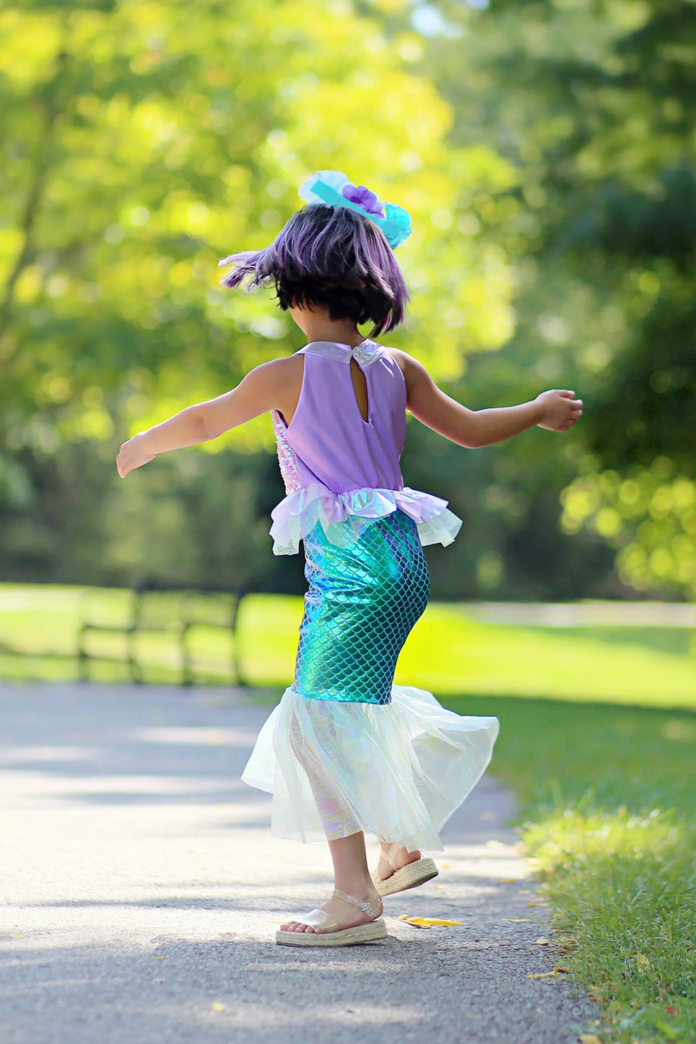 Misty Mermaid Dress, Pink/Blue (Size 3-4)