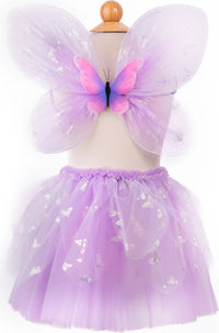 Flutter Butterfly Skirt & Wings (Lilac, Size 4-6)