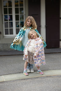 The 5th Avenue Paillette Cape, Gold/Light Pink