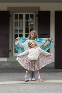 The 5th Avenue Paillette Cape, Gold/Light Pink