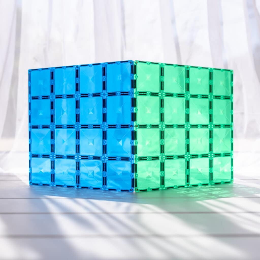 Connetix Rainbow Blue & Green Base Pack 2PC
