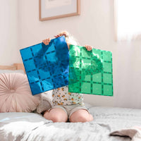 Connetix Rainbow Blue & Green Base Pack 2PC