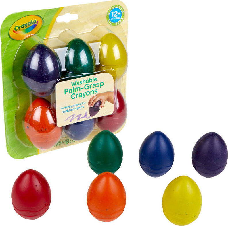 6 Count Washable Palm-Grasp Crayons