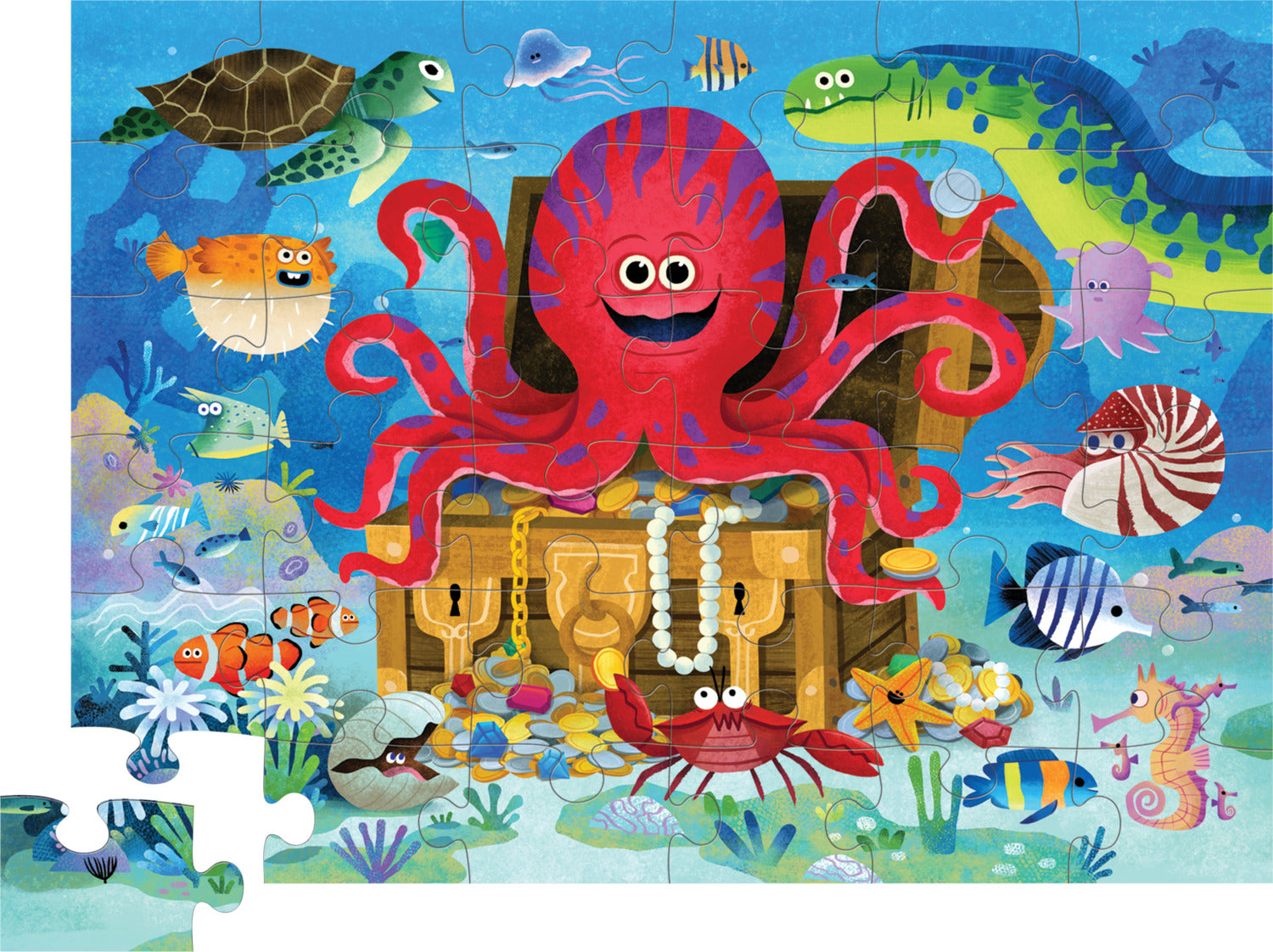 36-Pc Puzzle - Octopus Treasure