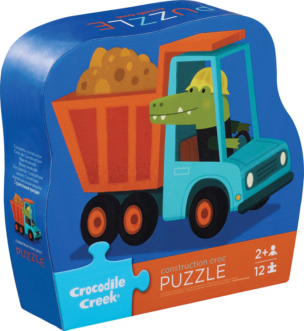 12-Pc Mini Puzzle - Construction Croc
