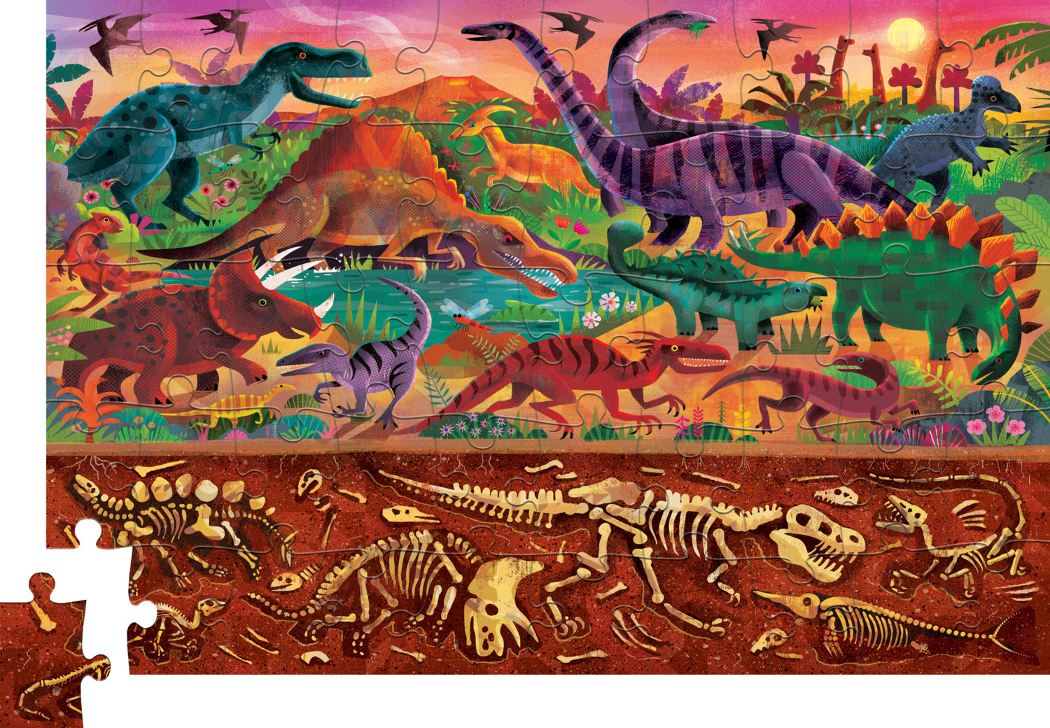 50 Pc HoloPuzzle - Dinosaurs