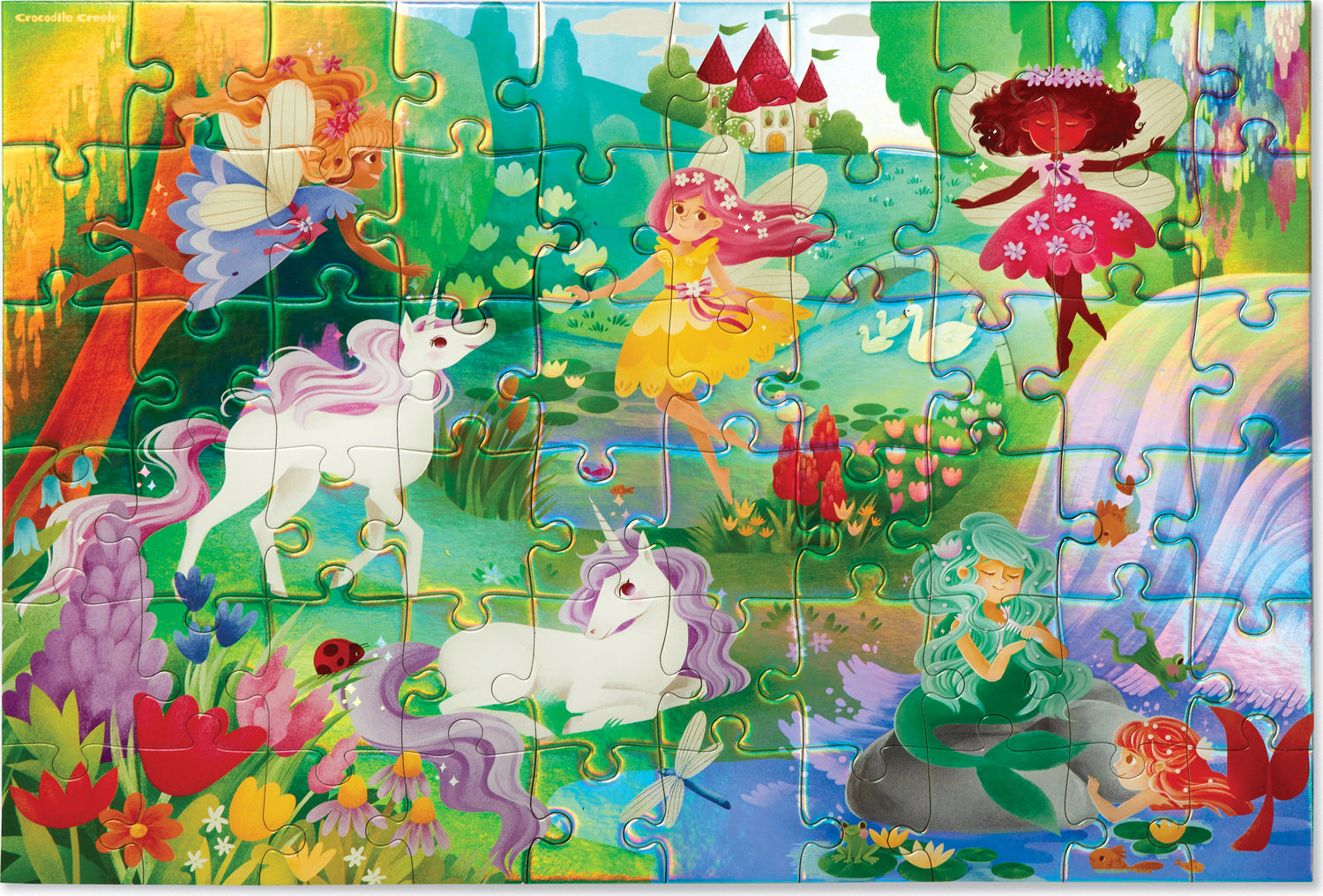 60-pc Holographic Puzzle - Magical Friends