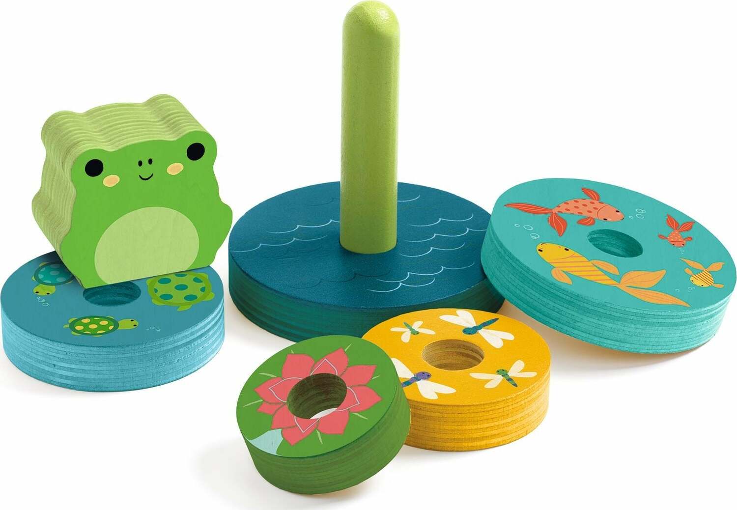 Puzz and Stack Rainbow Wooden Puzzle