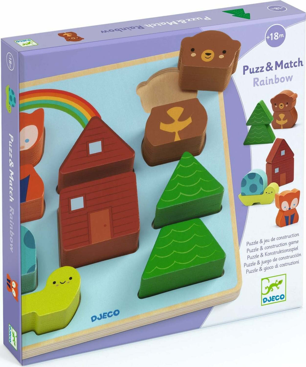 Puzz and Match Rainbow Wooden Puzzle
