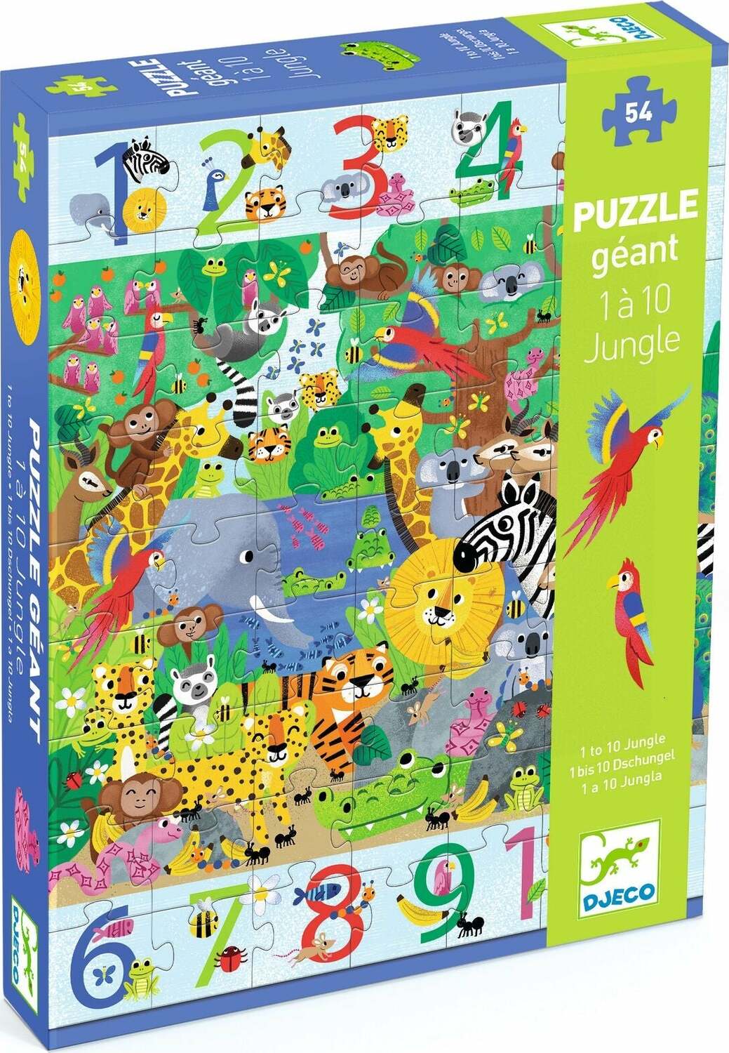 1 to 10 Jungle 54pc Giant Floor Jigsaw Puzzle