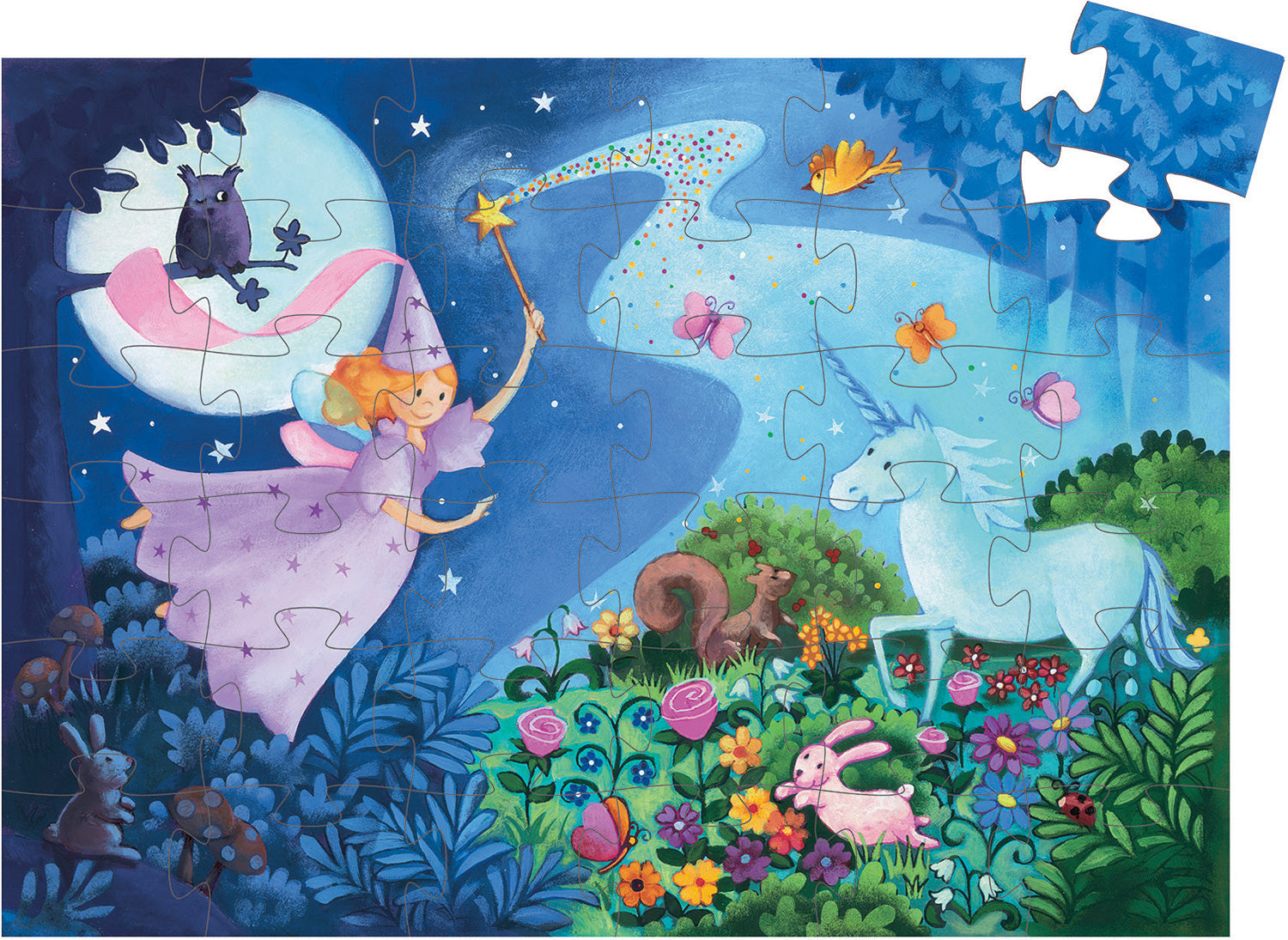 Silhouette Puzzles The Fairy And The Unicorn - 36pcs