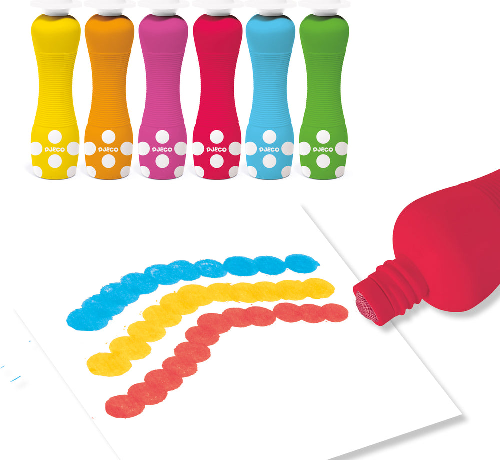 Djeco 6 Foam Markers For Little Hands