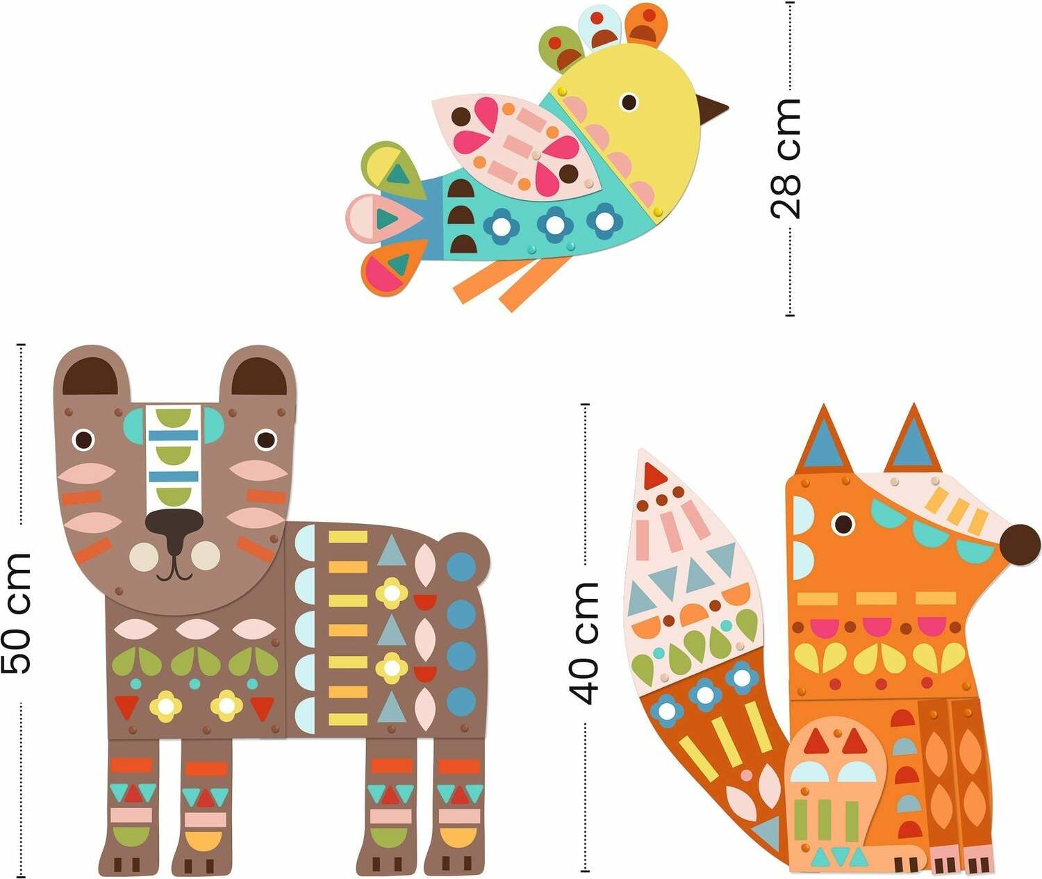 3 Giant Animals Collage Activity