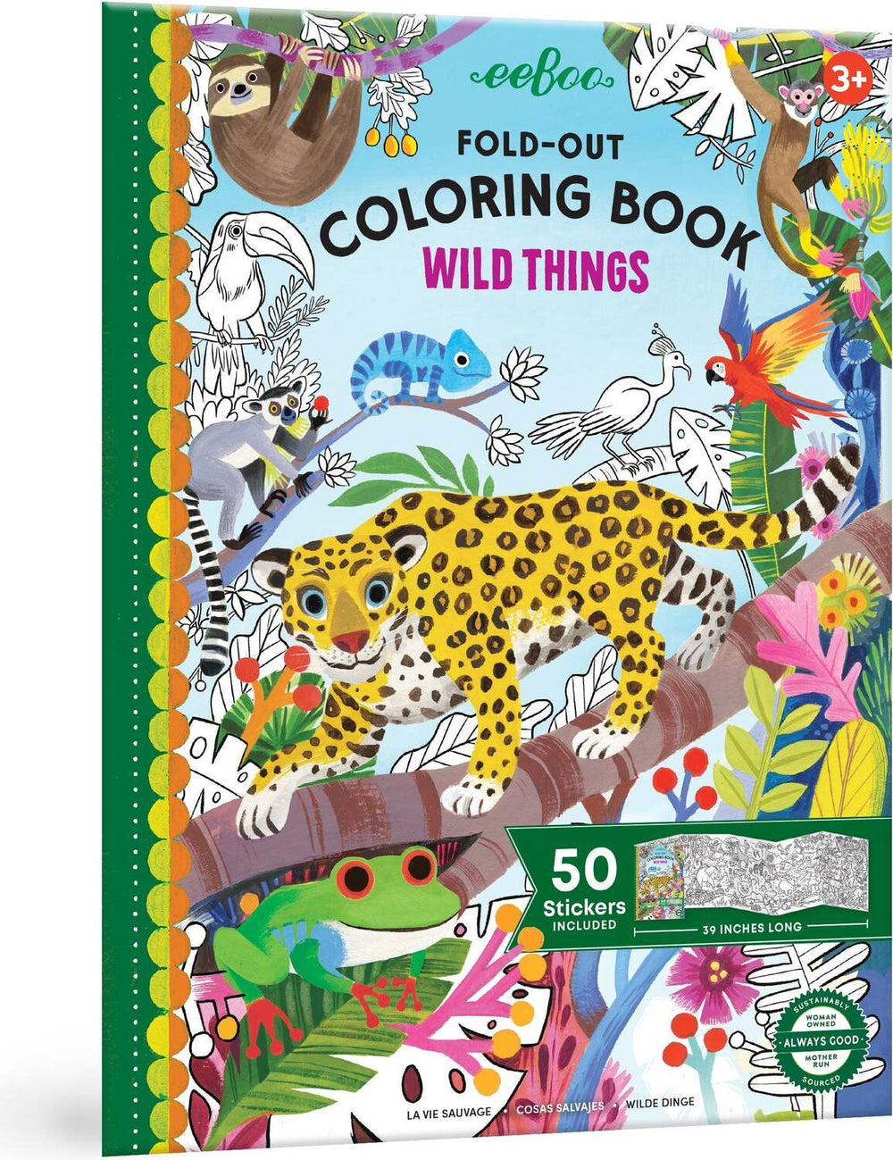 Wild Things (fold-out coloring book with stickers)