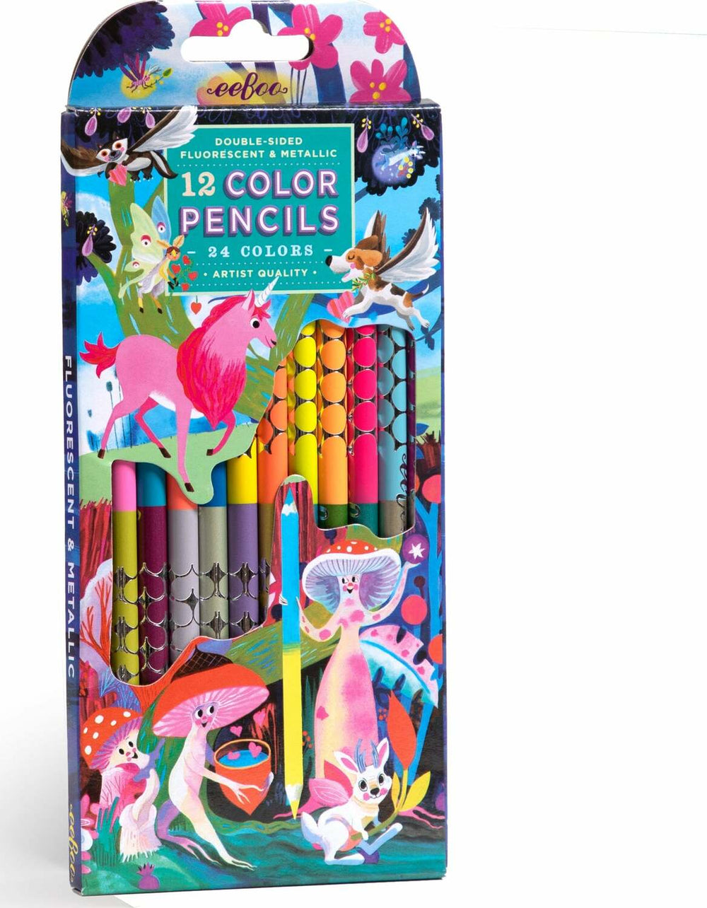 Magical Creatures Special Pencils (12 color pencils -  double-sided )