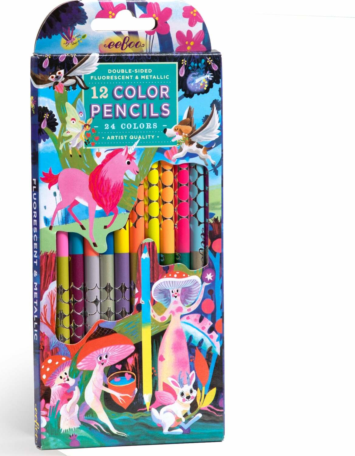 Magical Creatures Special Pencils (12 color pencils -  double-sided )