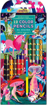 Magical Creatures Special Pencils (12 color pencils -  double-sided )