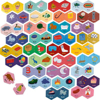 Rhyming Words (hexagon puzzle pairs)