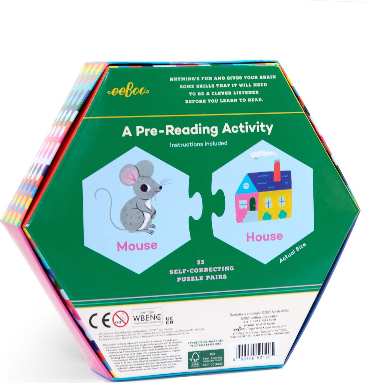 Rhyming Words (hexagon puzzle pairs)