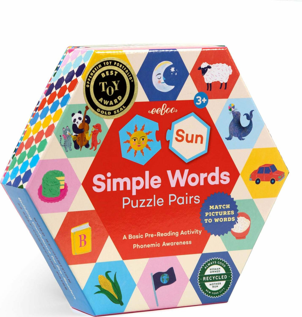Simple Words Hexagon (hexagon puzzle pairs)
