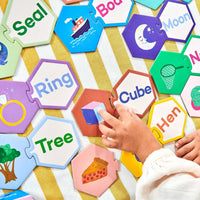 Simple Words Hexagon (hexagon puzzle pairs)