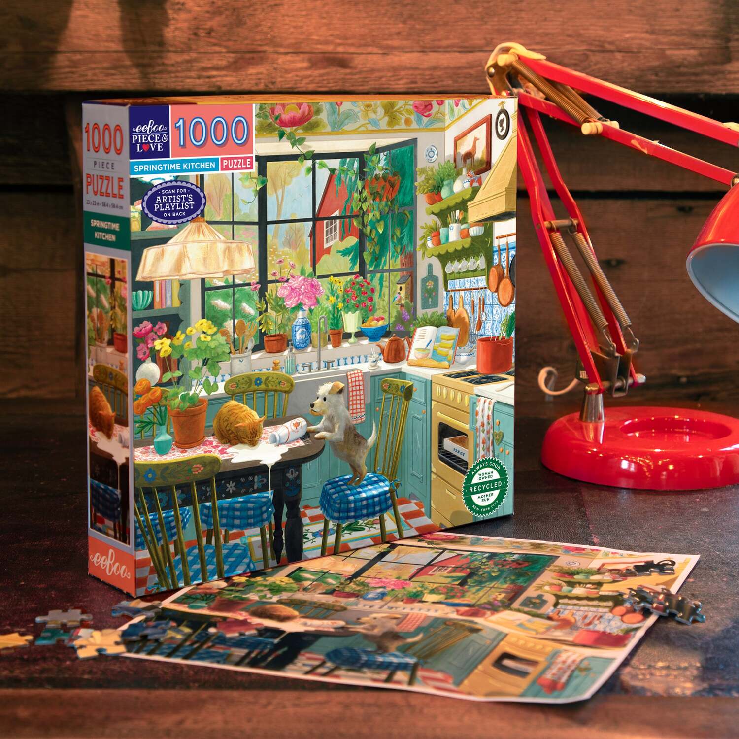 Springtime Kitchen (1000 piece square puzzles)