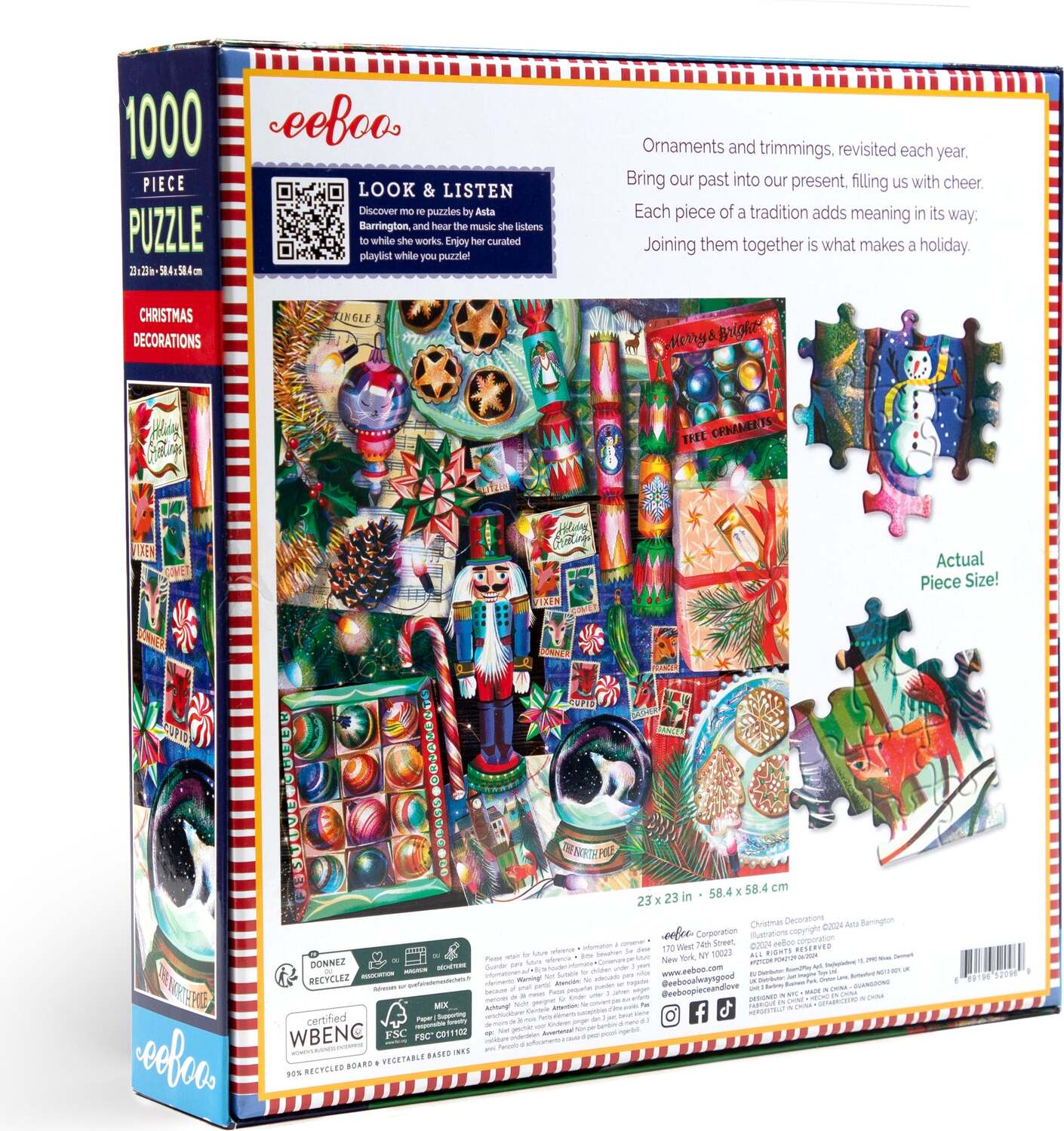 Christmas Decorations (1000 piece square puzzles)