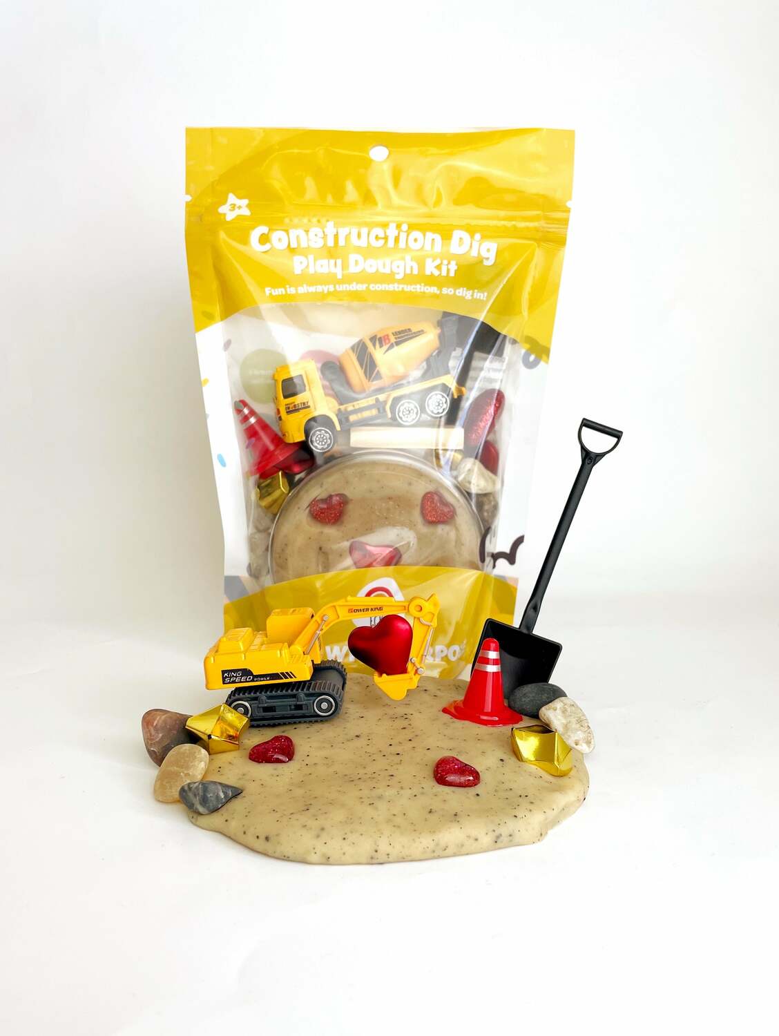 Valentines "I Dig You" Construction KidDough Play Kit