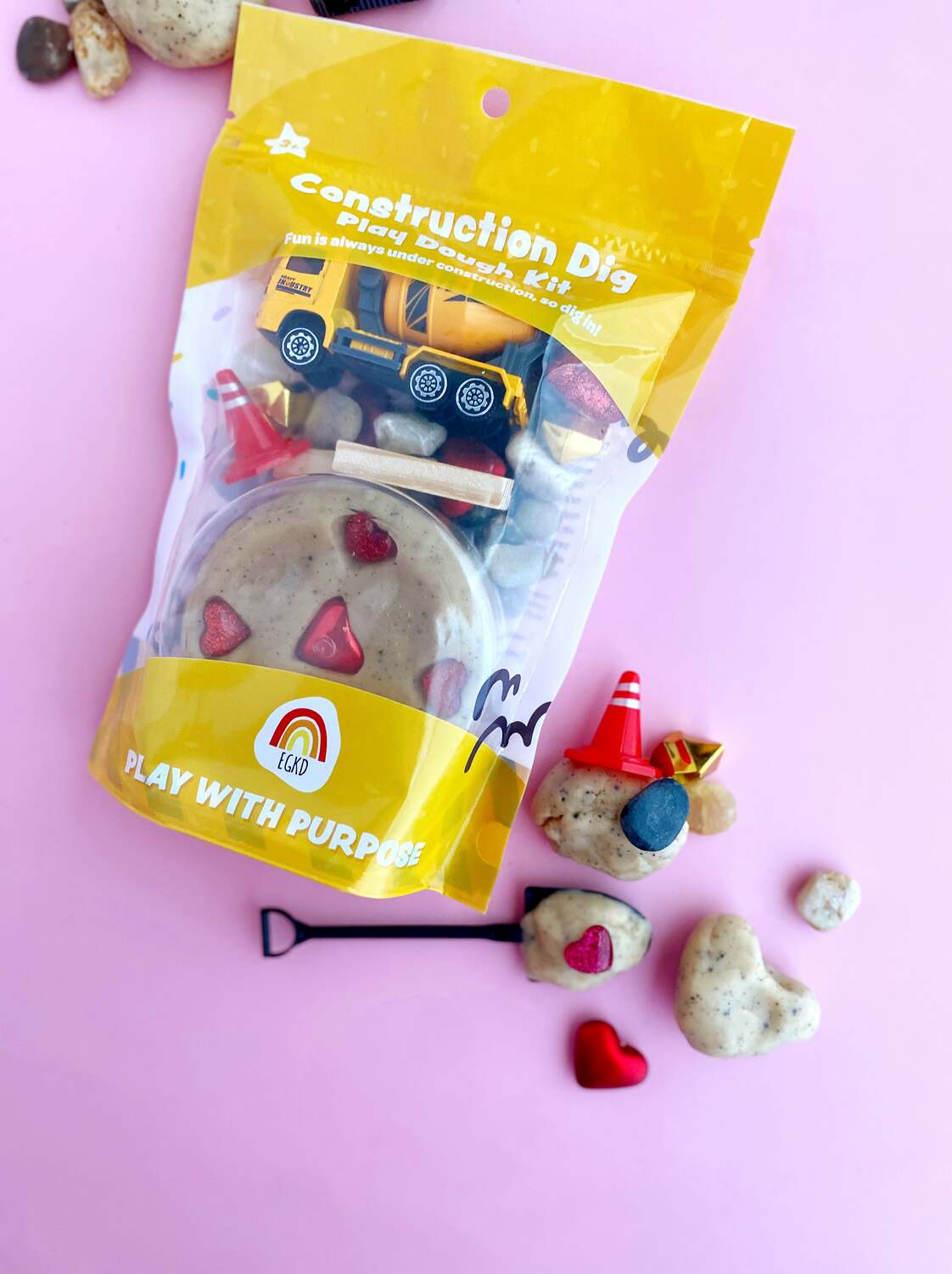 Valentines "I Dig You" Construction KidDough Play Kit